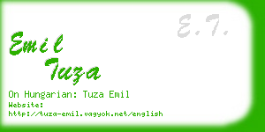 emil tuza business card